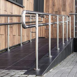Floor mounted handrails